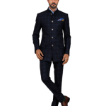 The Plaid Bandhgala Suit (S-XL) | Modern Pattern Formal Wear | Designer Check Collection by Jaipurio